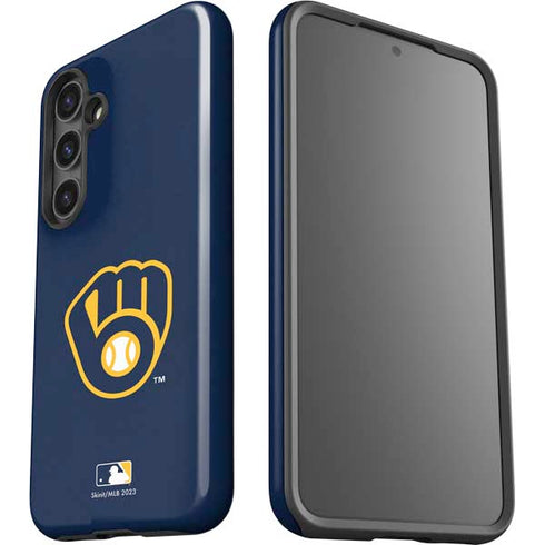 MLB Milwaukee Brewers - Solid Distressed Galaxy S25 Impact Case